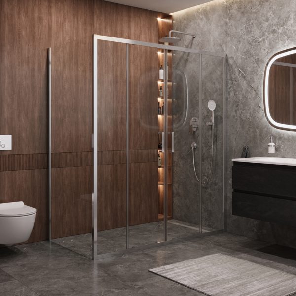 CEZARES - Душевой уголок  MOLVENO-AH-2/1-170/100-C-Cr-IV