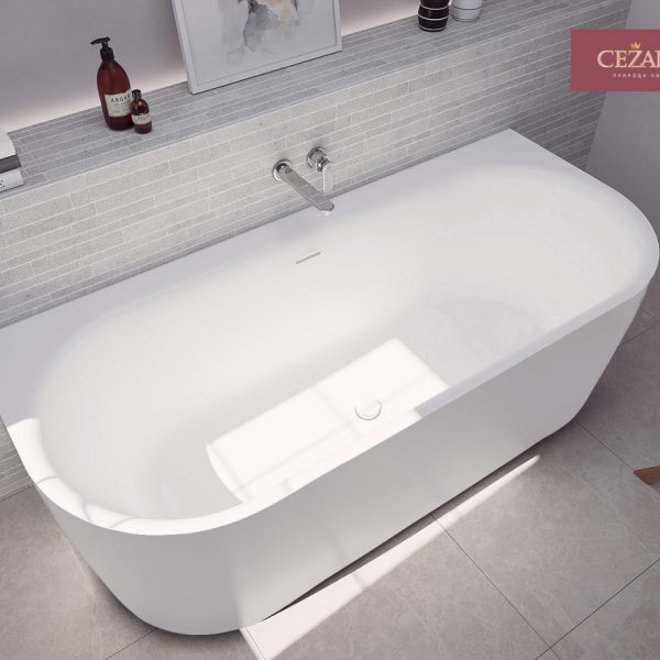 CEZARES - Акриловая ванна  METAURO-INT-Wall-180-80-60-W-MATT