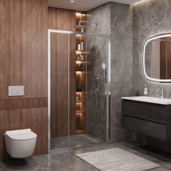 CEZARES - Душевая дверь  MOLVENO-BF-3-120-C-Cr-IV