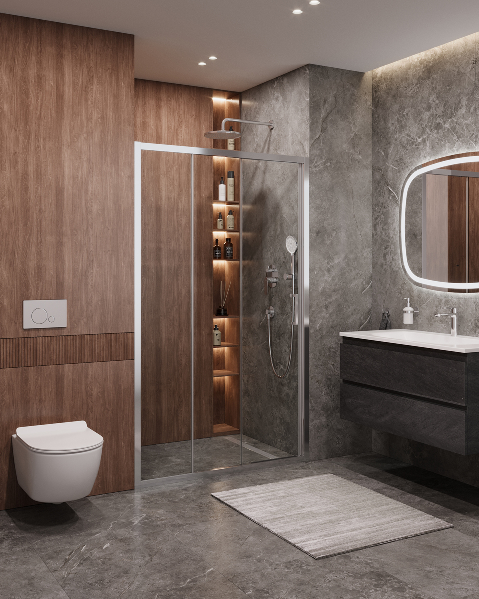 Душевая дверь CEZARES MOLVENO-BF-3-120-C-Cr-IV