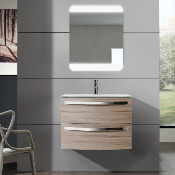 CEZARES - Тумба с раковиной подвесная  COMFORT 75 Larice, раковина белая