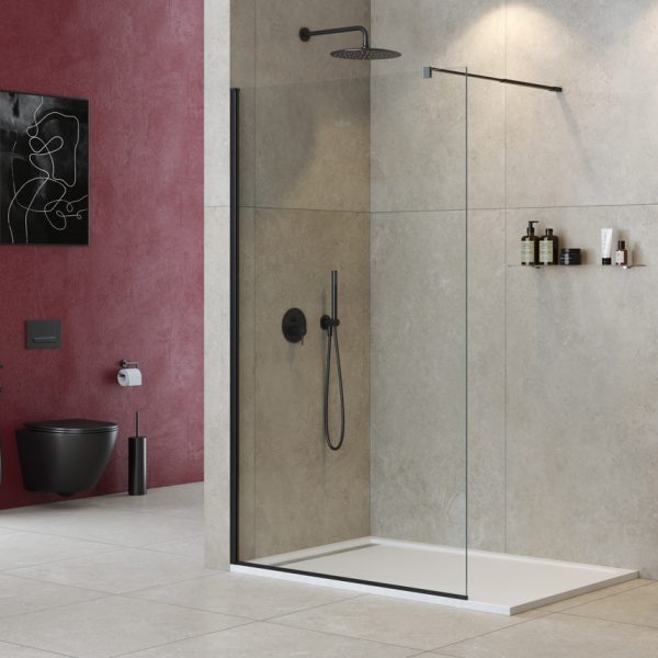 CEZARES - Душевая перегородка  LIBERTA-L-1-110-C-NERO