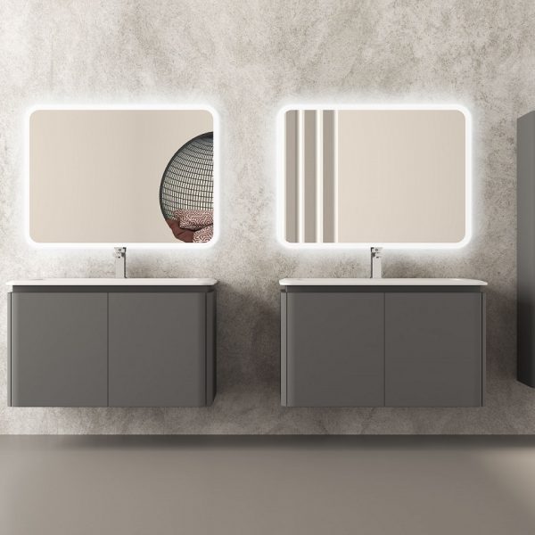 CEZARES - Тумба с раковиной подвесная  STYLUS 94 Grigio Nuvola