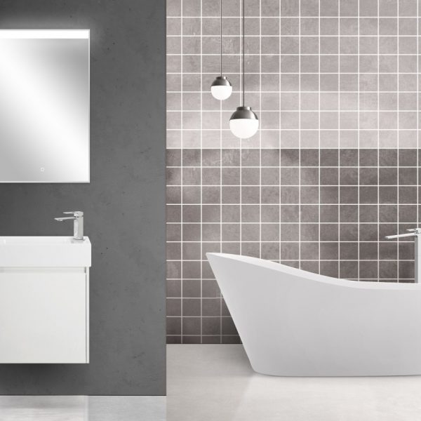 BelBagno - Тумба с раковиной подвесная  KRAFT MINI 50 Bianco Opaco левосторонняя, раковина белая