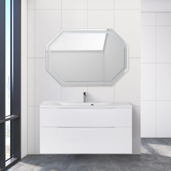 BelBagno - Тумба с раковиной подвесная  MARINO-H60 120 Bianco Lucido, раковина белая