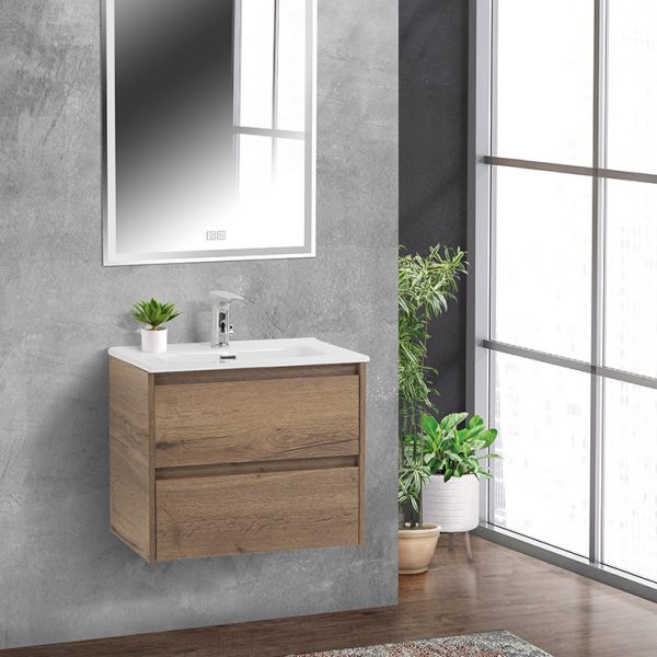 BelBagno - Тумба с раковиной подвесная  KRAFT 39 70 Rovere Tabacco, раковина белая