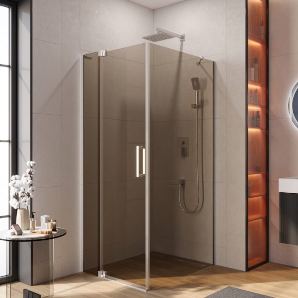 CEZARES - Душевой уголок  SLIDER-AH-1-100-70/80-BR-Cr