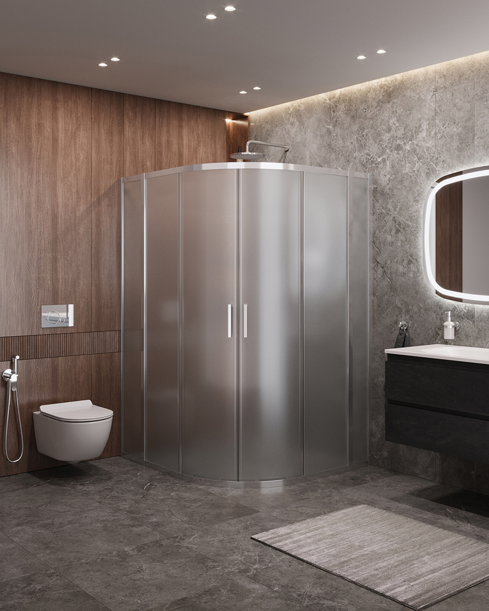 Душевой уголок CEZARES MOLVENO-RH-22-130/120-P-Cr