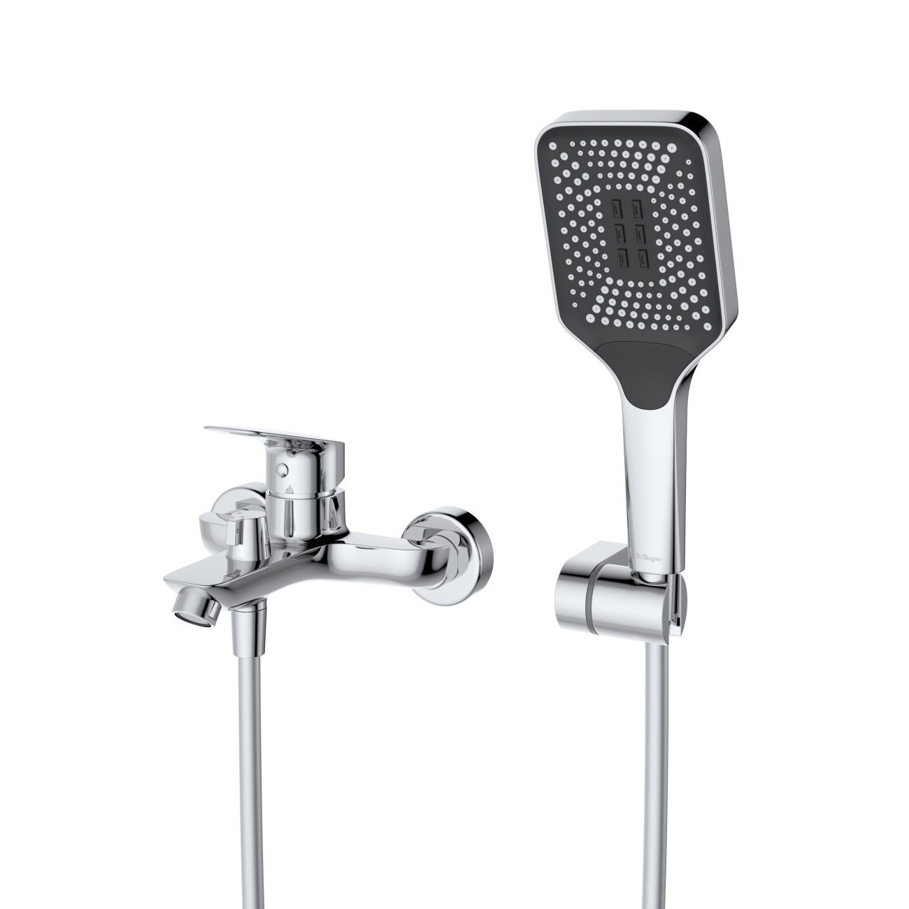 Смеситель для ванны и душа BelBagno DUE-VASM-CRM