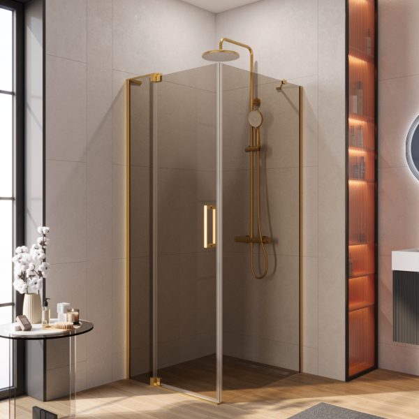 CEZARES - Душевой уголок  SLIDER-AH-1-80-80/90-BR-BORO