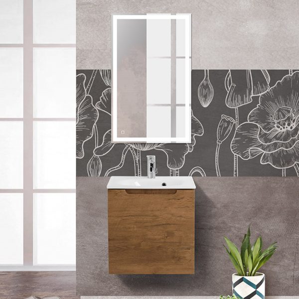 BelBagno - Тумба с раковиной подвесная с одним ящиком  ETNA 50 Rovere Nature, раковина белая