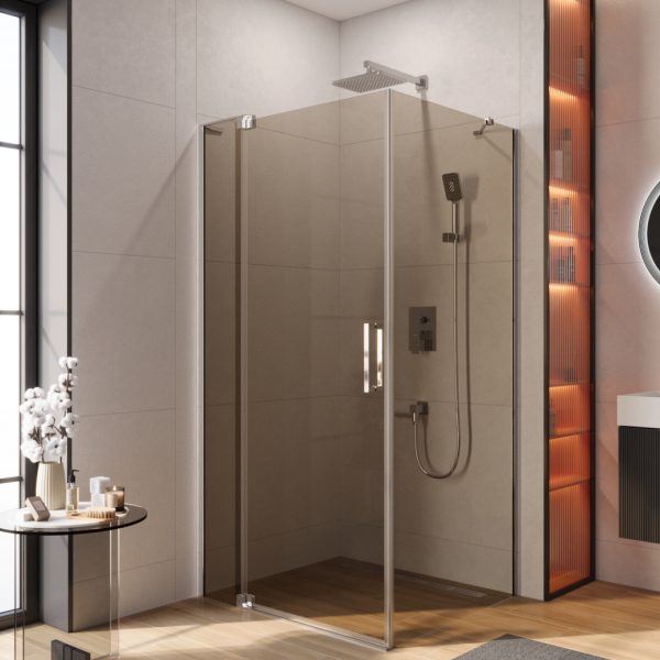 CEZARES - Душевой уголок  SLIDER-AH-1-90-100/110-BR-Cr