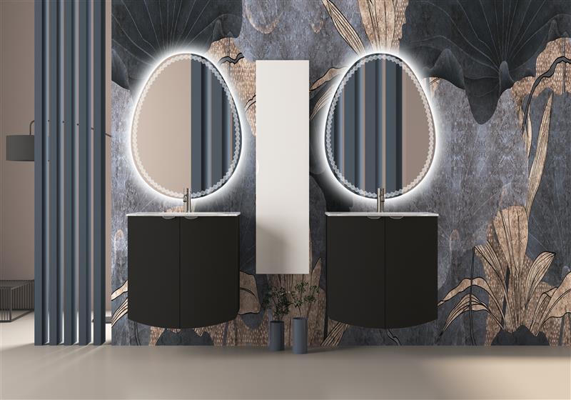 Тумба с раковиной подвесная CEZARES RIALTO 69 Grafite