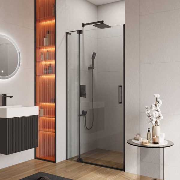 CEZARES - Душевая дверь в нишу  SLIDER-B-1-90/100-C-NERO