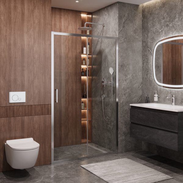 CEZARES - Душевая дверь  MOLVENO-BF-1-130-C-Cr-IV