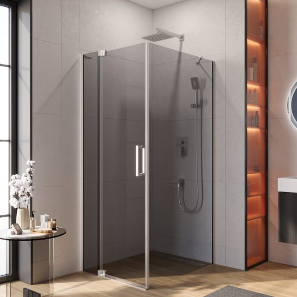 CEZARES - Душевой уголок  SLIDER-AH-1-100-70/80-GRIGIO-Cr