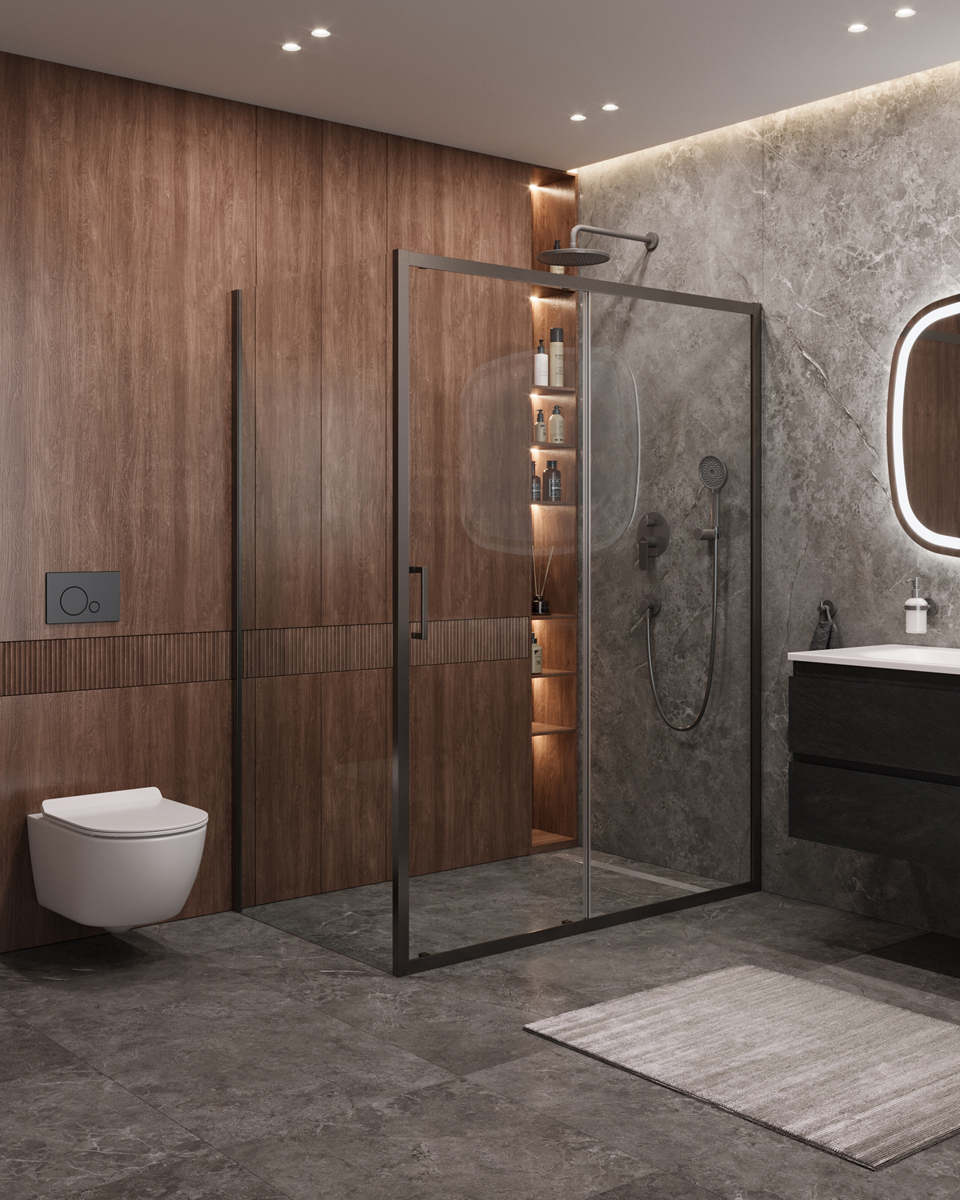 Душевой уголок CEZARES MOLVENO-AH-11-150/90-C-GM-IV