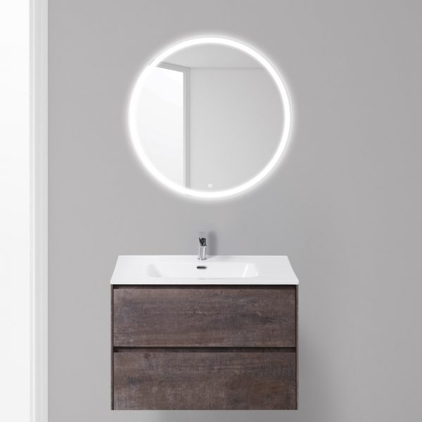 BelBagno - Тумба с раковиной подвесная  PIETRA 80 Stone, раковина белая