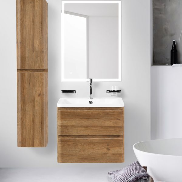 BelBagno - Тумба с раковиной подвесная  ALBANO 70 Rovere Rustico, раковина белая