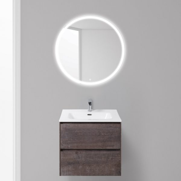 BelBagno - Тумба с раковиной подвесная  PIETRA 60 Stone, раковина белая