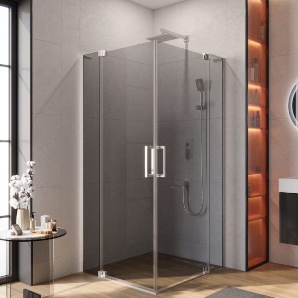 CEZARES - Душевой уголок  SLIDER-AH-2-70/80-100/110-GRIGIO-Cr