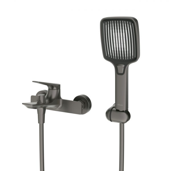 CEZARES - Смеситель для ванны и душа в комплекте с ручным душем, шлангом и держателем  LINER-VD-GM