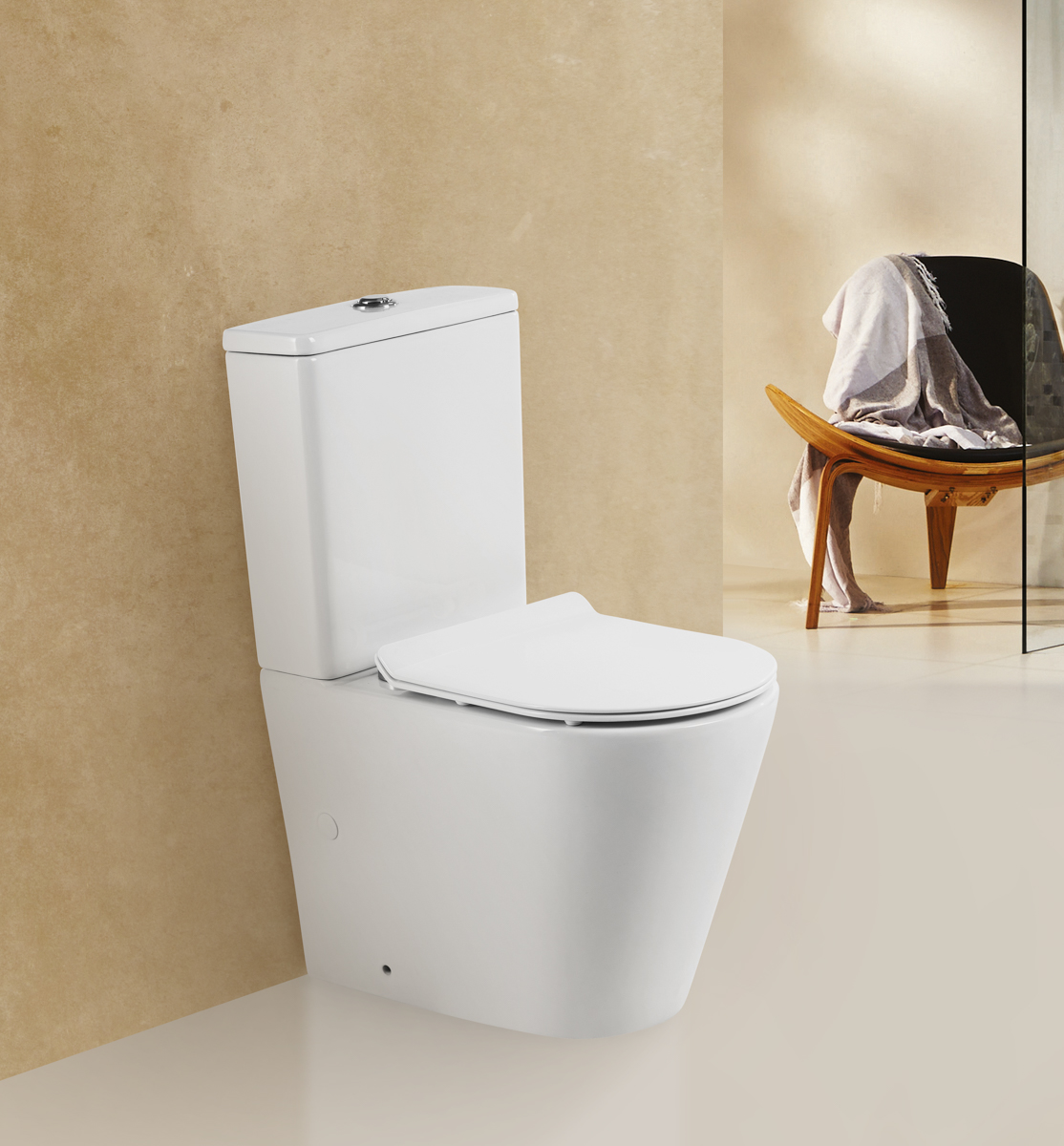 Унитаз-компакт безободковый BelBagno FLAY-R BB2149CPR