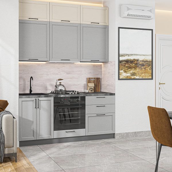 Кухня Vivat - Сканди-06 Cream Silkwood/Grey Silkwood