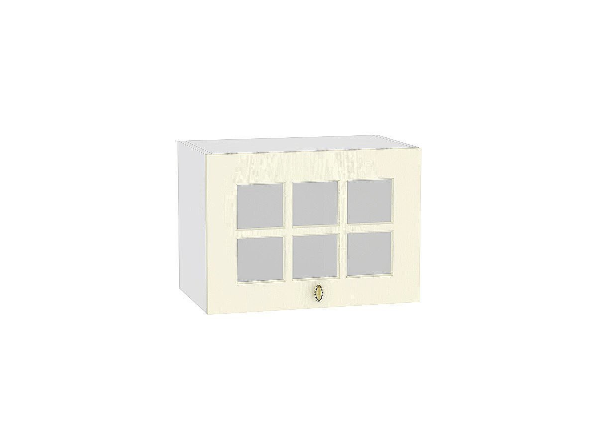 Шкаф верхний горизонтальный остекленный глубокий Прованс Ваниль