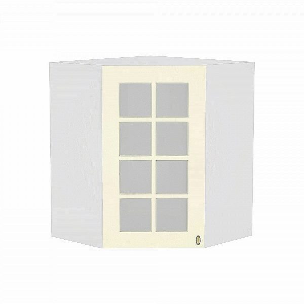 Кухня Vivat - Шкаф верхний угловой остекленный Прованс Ваниль