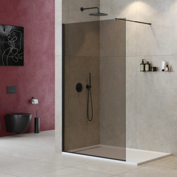 CEZARES - Душевая перегородка  LIBERTA-L-1-120-BR-NERO