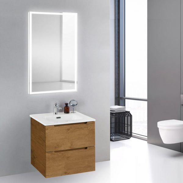 BelBagno - Тумба с раковиной подвесная  ETNA 39 50 Rovere Nature, раковина белая