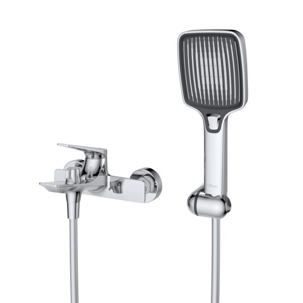 CEZARES - Смеситель для ванны и душа в комплекте с ручным душем, шлангом и держателем  LINER-VD-01