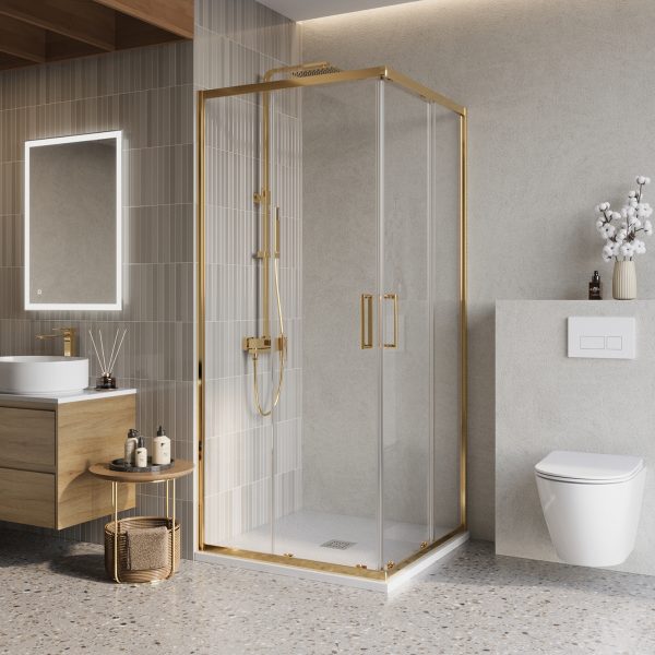 BelBagno - Душевой уголок  LUCE-A-2-100-C-ORO
