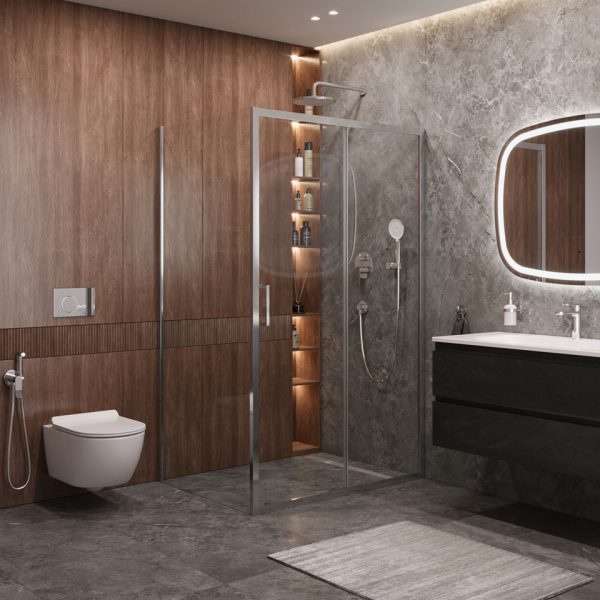 CEZARES - Душевой уголок  MOLVENO-AH-11-130/80-C-Cr-IV