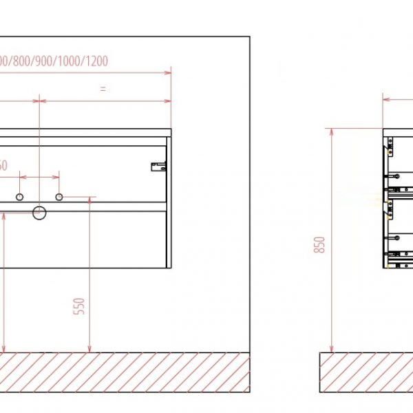 BelBagno - Тумба с раковиной подвесная  PIETRA 80 Stucco Cemento Leggero, раковина белая