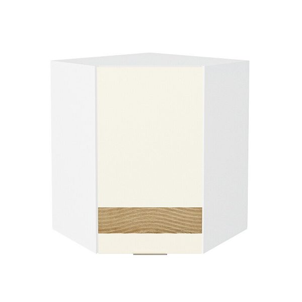 Кухня Vivat - Шкаф верхний угловой Терра DR Ваниль Софт