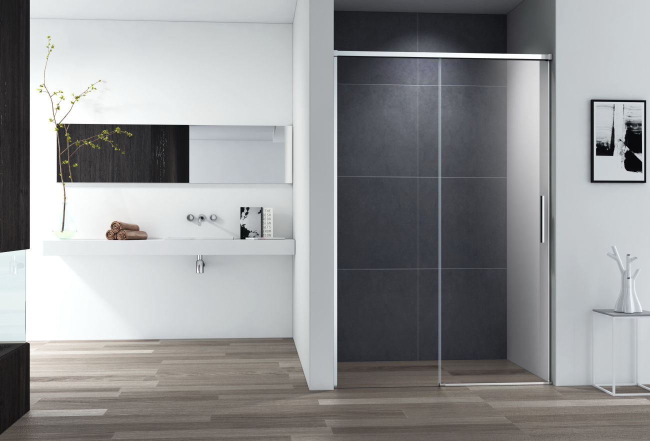 Душевая дверь с доводчиками CEZARES DUET SOFT-M-BF-1-120-C-Cr