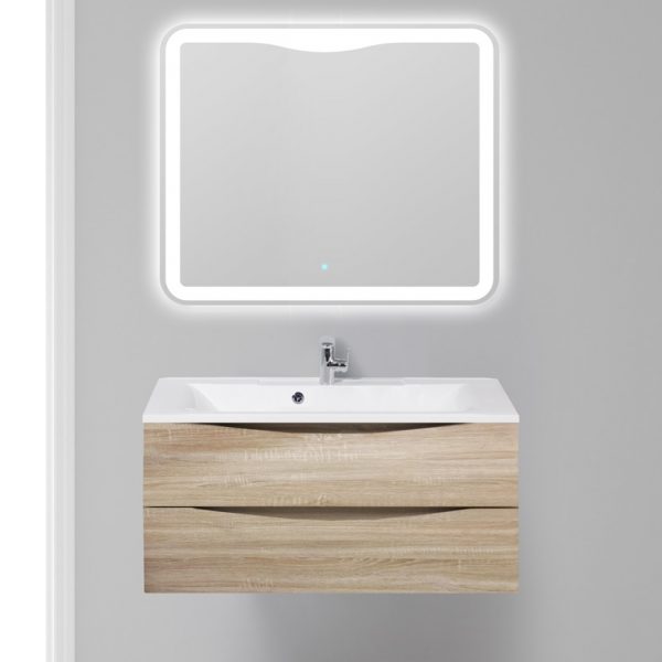 BelBagno - Тумба с раковиной подвесная  MARINO 100 Rovere Bianco, раковина белая