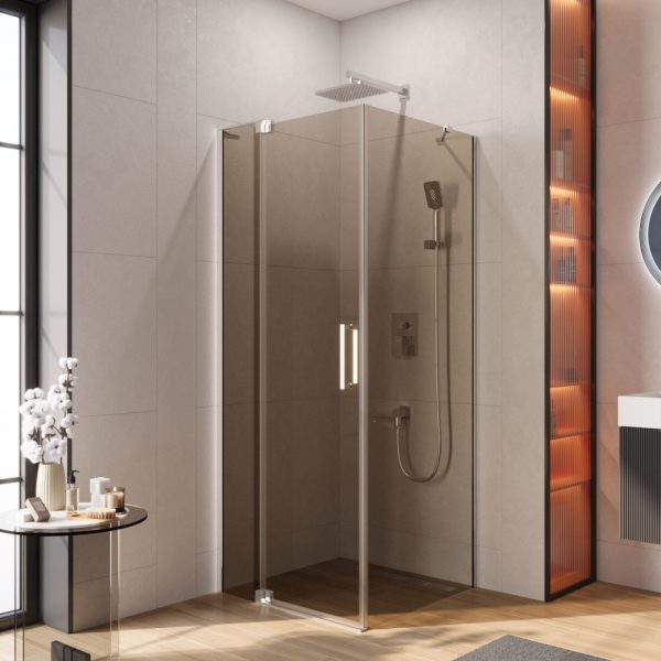 CEZARES - Душевой уголок  SLIDER-AH-1-80-70/80-BR-Cr
