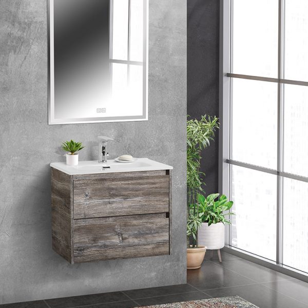 BelBagno - Тумба с раковиной подвесная  KRAFT 39 70 Pino Pasadena, раковина белая