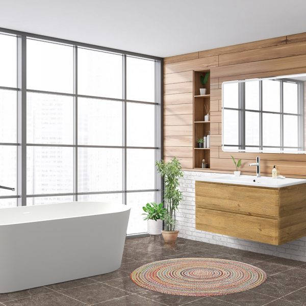 BelBagno - Тумба с раковиной подвесная  ALBANO-CER 105 Rovere Rustico, раковина белая