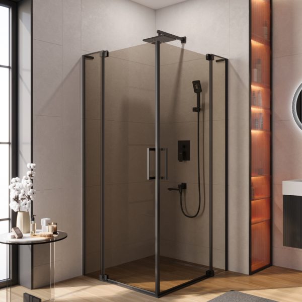 CEZARES - Душевой уголок  SLIDER-A-2-100/110-BR-NERO