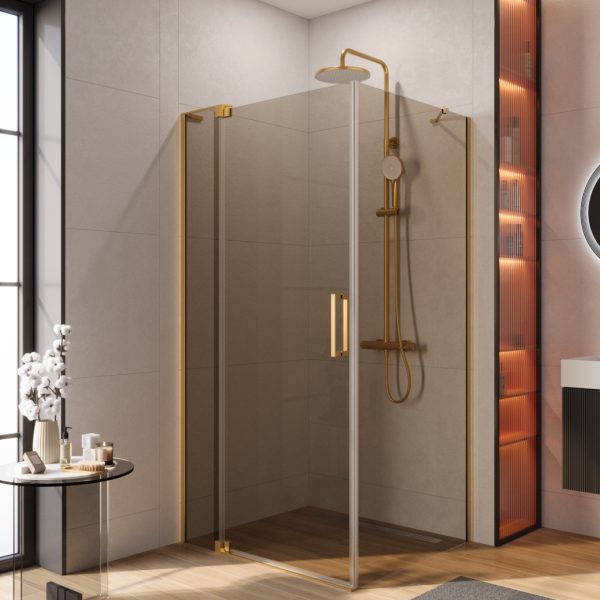 CEZARES - Душевой уголок  SLIDER-AH-1-90-100/110-BR-BORO