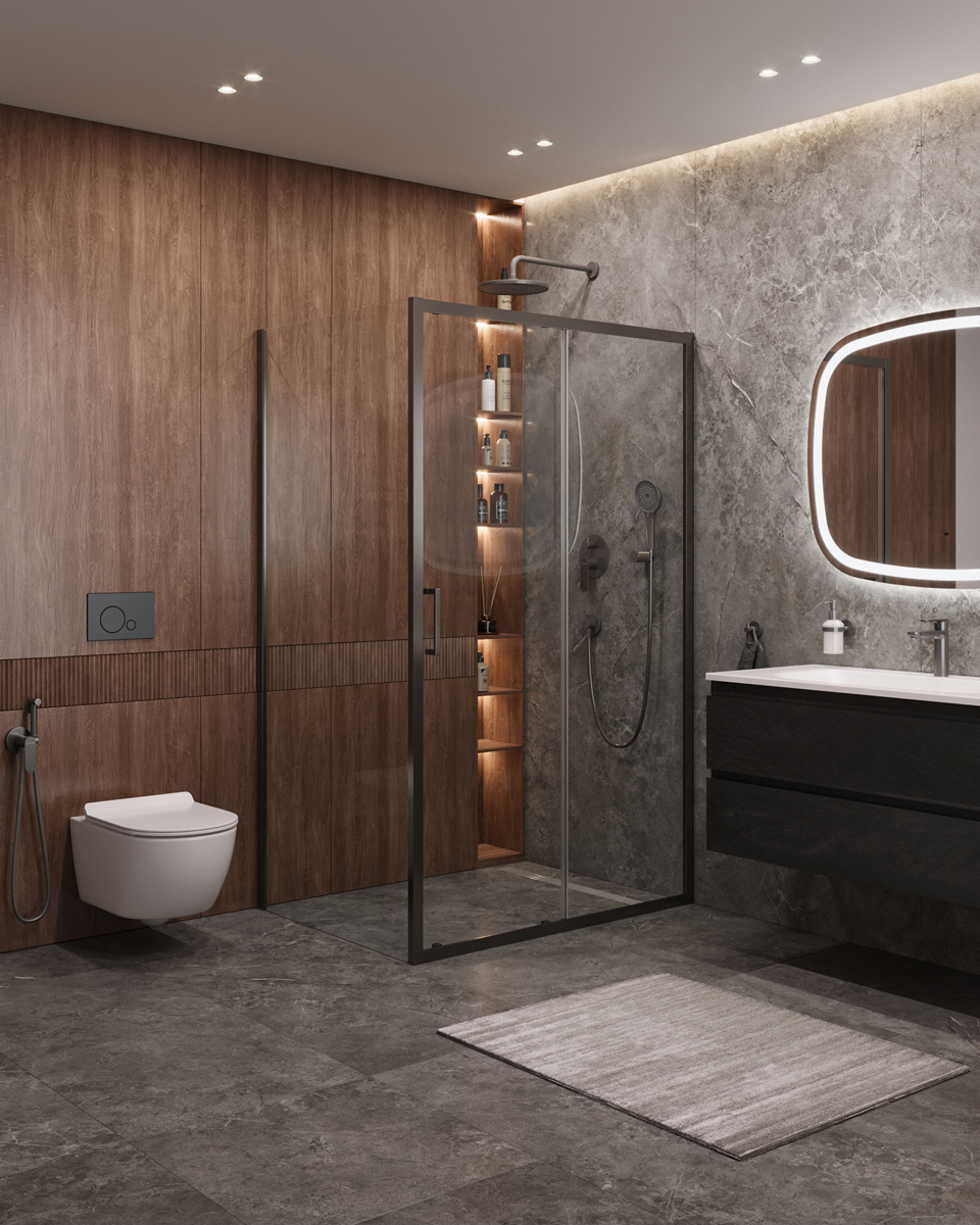 Душевой уголок CEZARES MOLVENO-AH-11-120/90-C-GM-IV