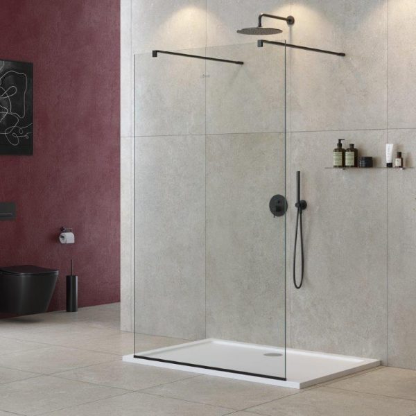 CEZARES - Душевая перегородка  LIBERTA-L-2-110-120-C-NERO