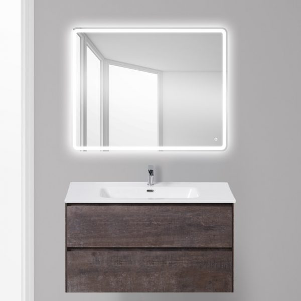 BelBagno - Тумба с раковиной подвесная  PIETRA 100 Stone, раковина белая