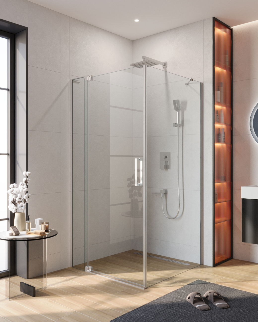 Душевой уголок CEZARES SLIDER-AH-1-100-90/100-C-Cr