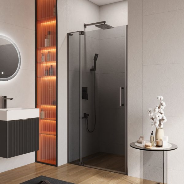 CEZARES - Душевая дверь в нишу  SLIDER-B-1-100/110-GRIGIO-GM