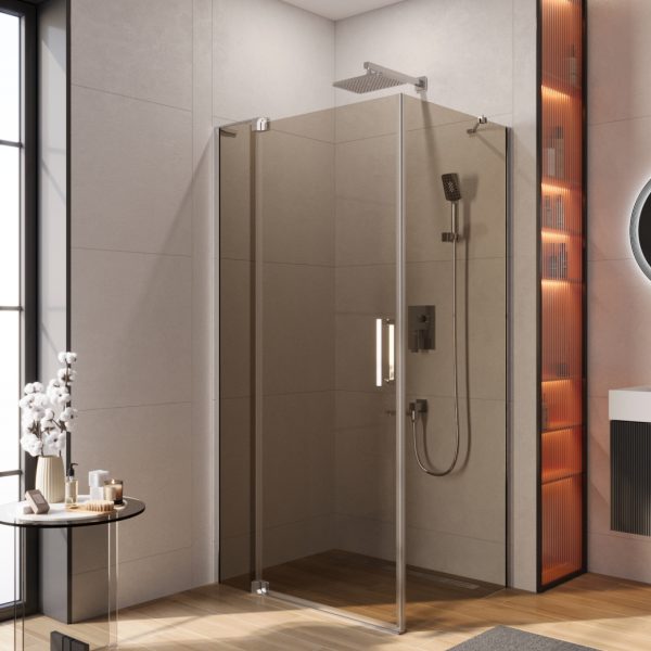 CEZARES - Душевой уголок  SLIDER-AH-1-80-90/100-BR-Cr